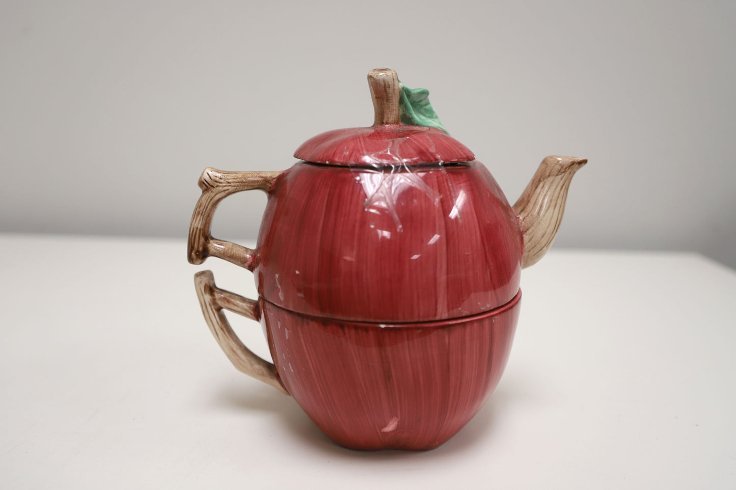 Ceramic Apple 2-1 Teapot/Mug