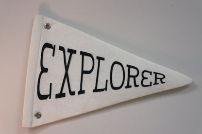 Black & White Explorer Felt Pennant Flag