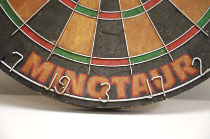 Vintage Minotaur Wood Dartboard