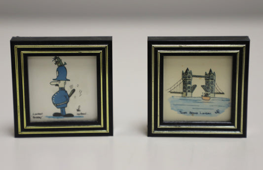 1960s Mini London Themed Framed Art