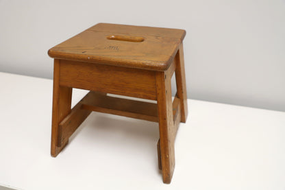 Antique Bell Telephone Company Lineman’s Work Oak Stool