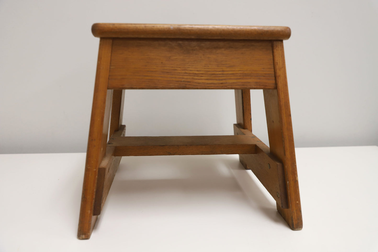 Antique Bell Telephone Company Lineman’s Work Oak Stool