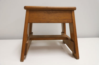 Antique Bell Telephone Company Lineman’s Work Oak Stool