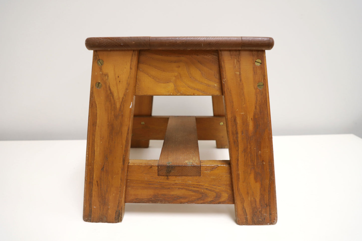 Antique Bell Telephone Company Lineman’s Work Oak Stool