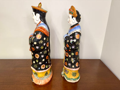 Pair of Asian Porcelain Statues