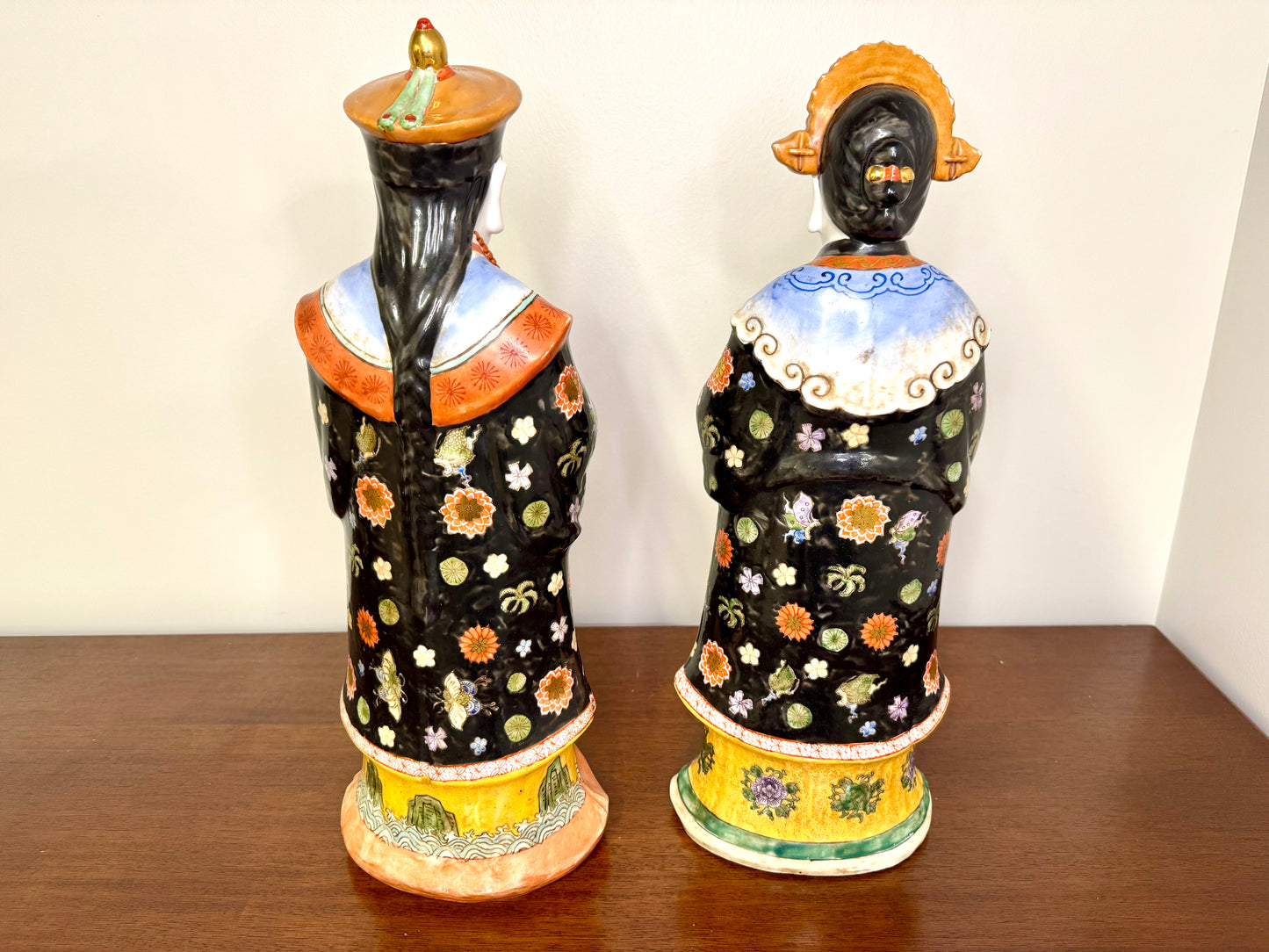 Pair of Asian Porcelain Statues