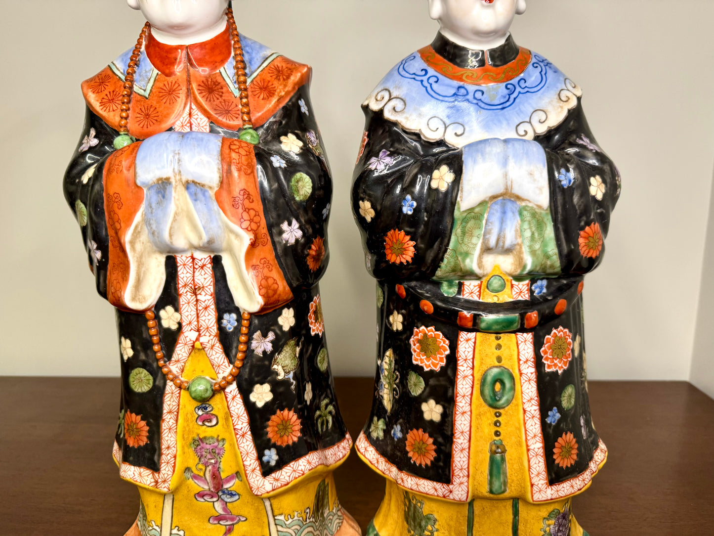 Pair of Asian Porcelain Statues
