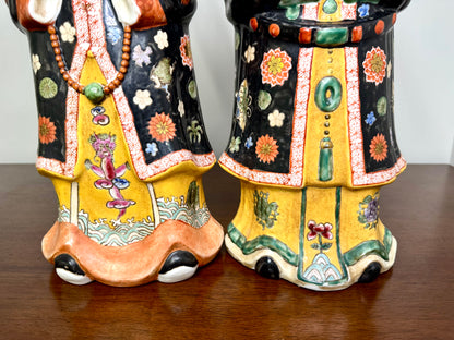 Pair of Asian Porcelain Statues