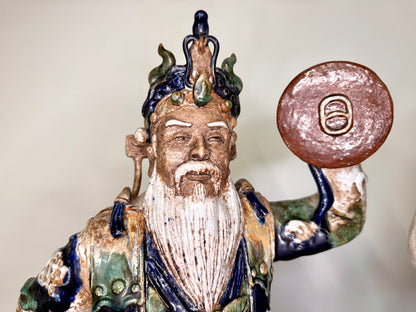 Pair of Handmade Asian Ceramic Statues