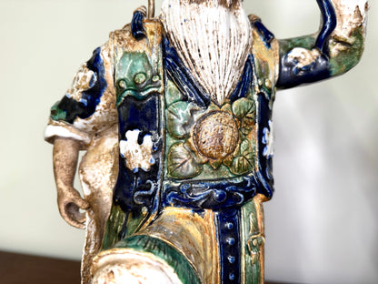 Pair of Handmade Asian Ceramic Statues