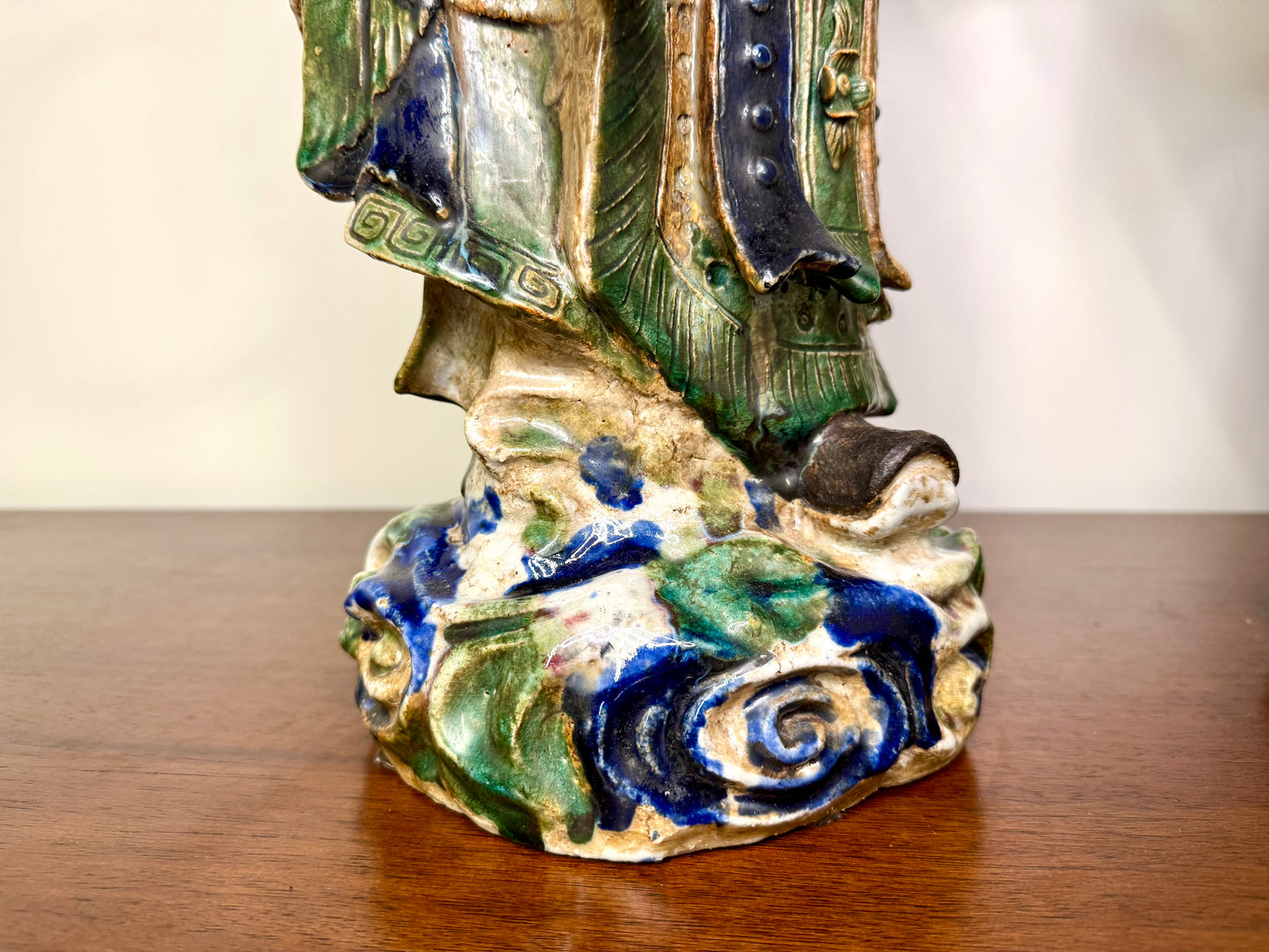 Pair of Handmade Asian Ceramic Statues