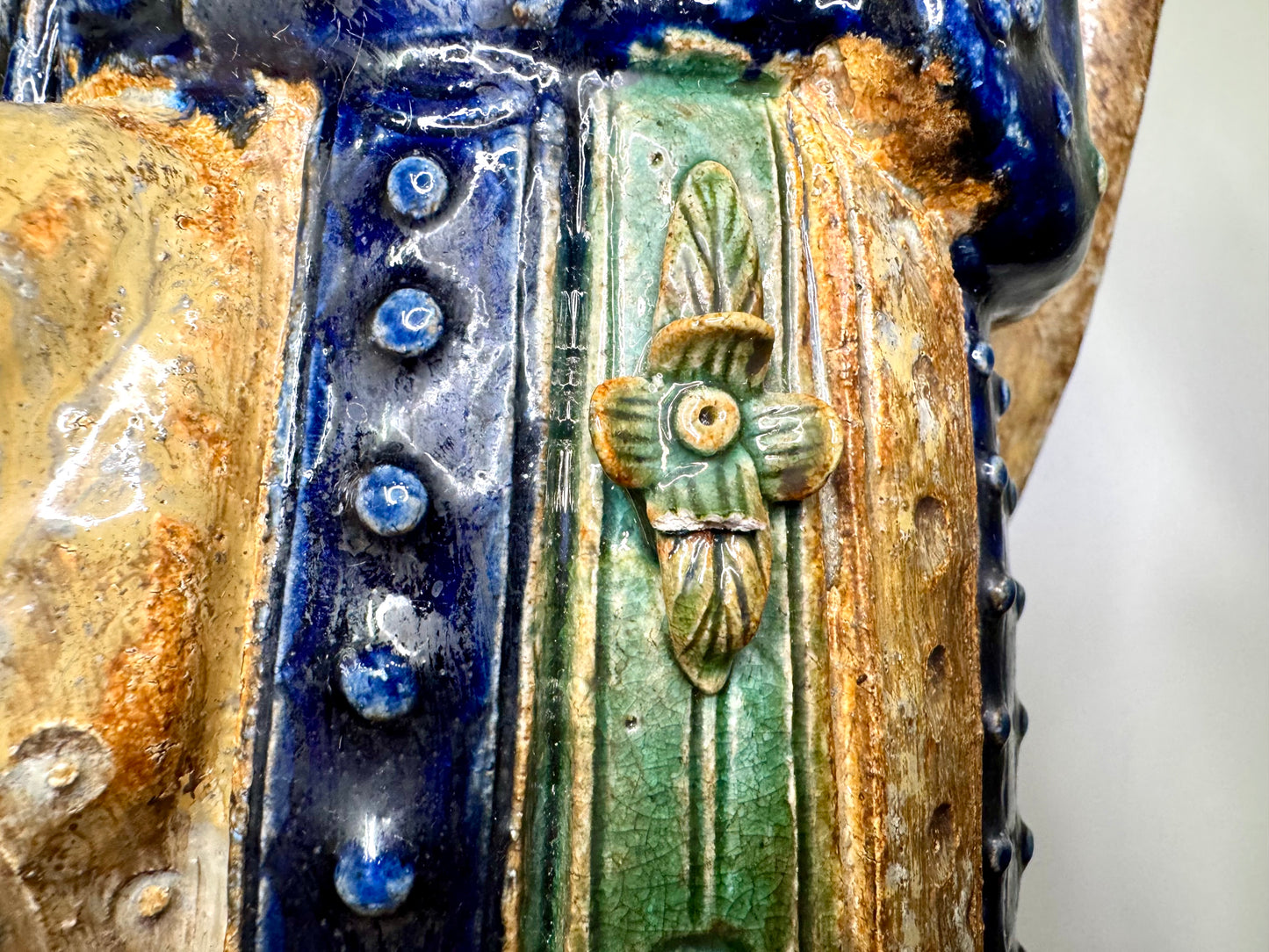 Pair of Handmade Asian Ceramic Statues